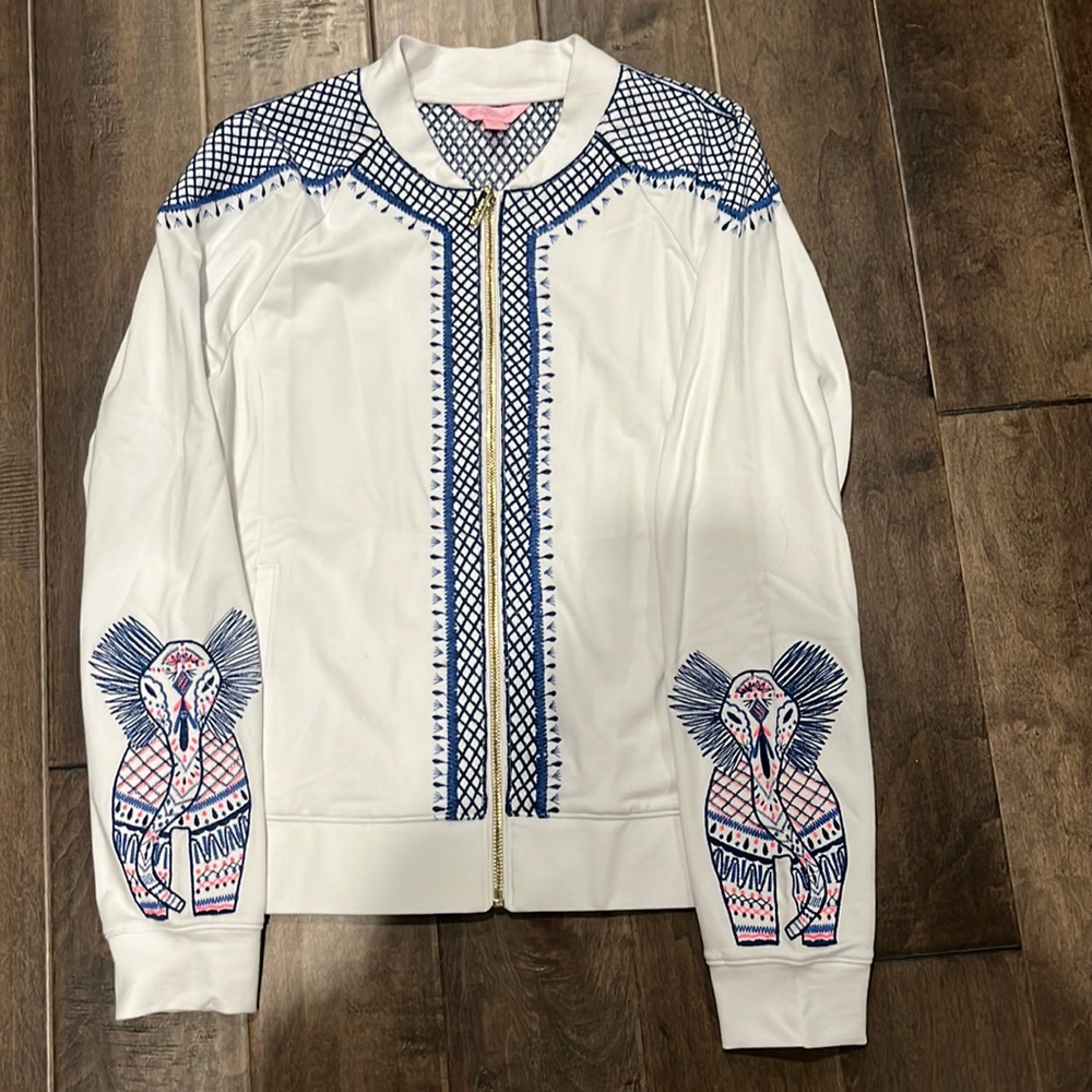 Super Unique appliqué Lily Pulitzer zip up